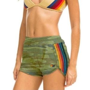 Aviator Nation 5 Stripe shorts - camo Med